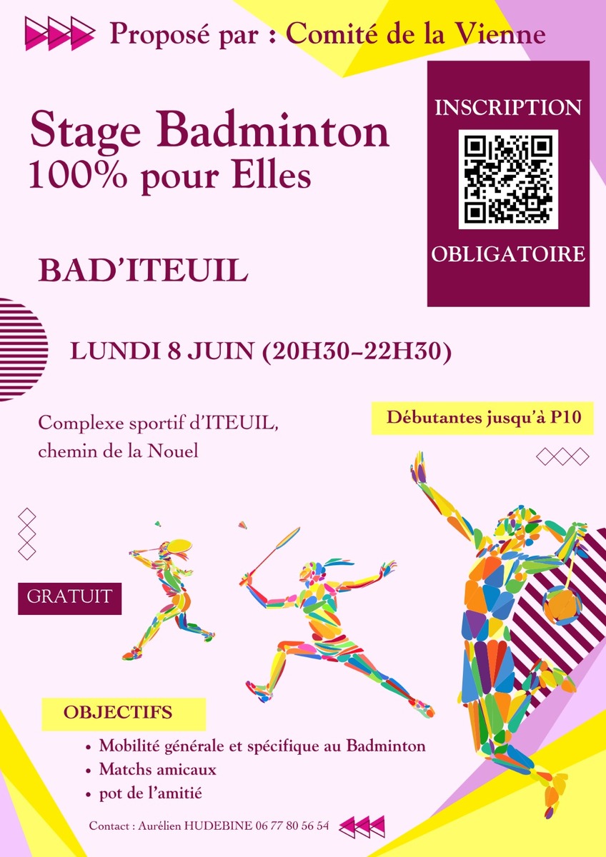 Stage Badminton - 100% pour Elles