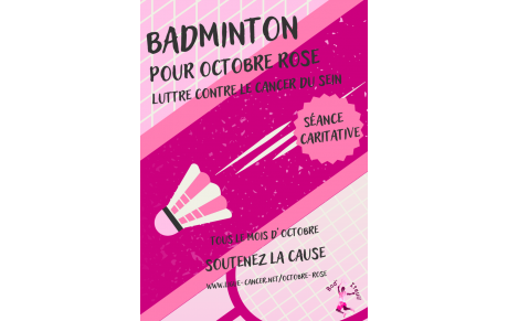 Badminton - Octobre Rose